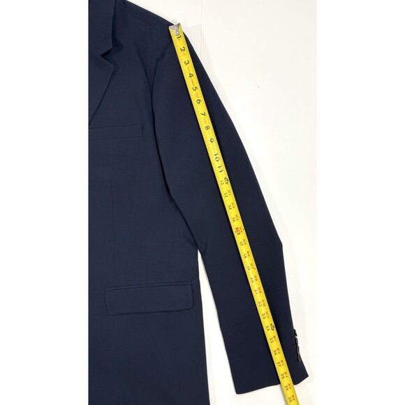 Bluffworks Mens Presidio Travel Blazer Size 46L Long Classic Fit Navy Polyester - Picture 14 of 15